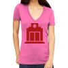 Tultex 214 - Ladies' Slim Fit Fine Jersey V-Neck Thumbnail